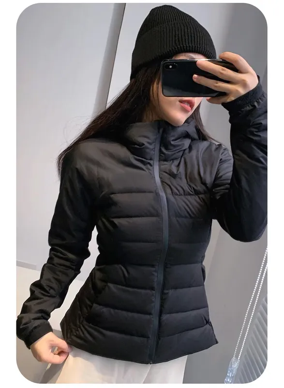 2024 Nuevo chaqueta down Fit Slim Colector corriendo al aire libre Sports Sports Down Jacket Women Searwear Streetwear