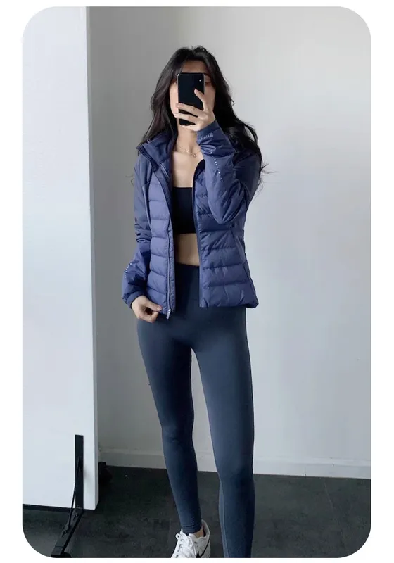 2024 Nuevo chaqueta down Fit Slim Colector corriendo al aire libre Sports Sports Down Jacket Women Searwear Streetwear