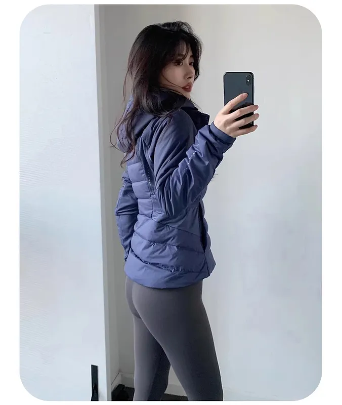 2024 Nuevo chaqueta down Fit Slim Colector corriendo al aire libre Sports Sports Down Jacket Women Searwear Streetwear
