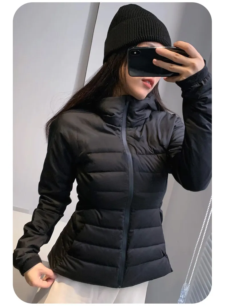 2024 Nuevo chaqueta down Fit Slim Colector corriendo al aire libre Sports Sports Down Jacket Women Searwear Streetwear