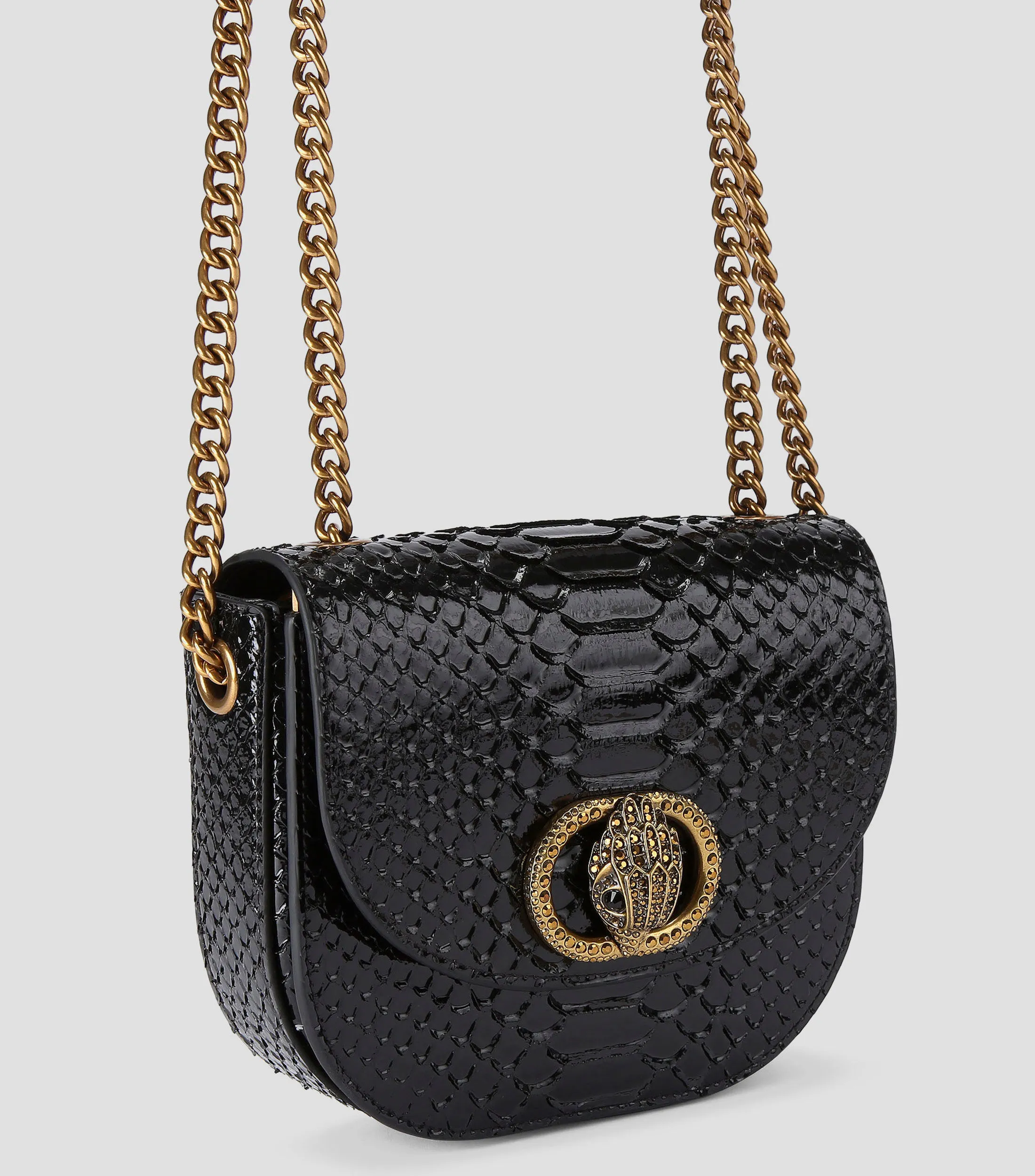 9355_Kurt Geiger Bolso Crossbody en Piel Saddle Chelsea Mujer