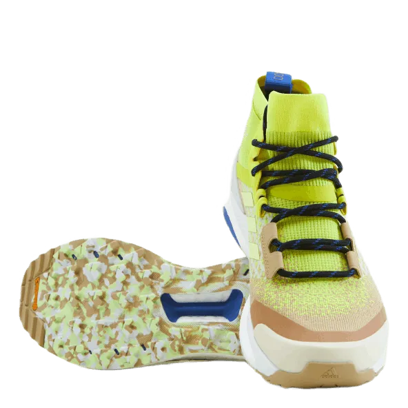Adidas Terrex Free Hiker Primeblue Hiking Shoes Beige Tone / Pulse Yellow / Acid Yellow