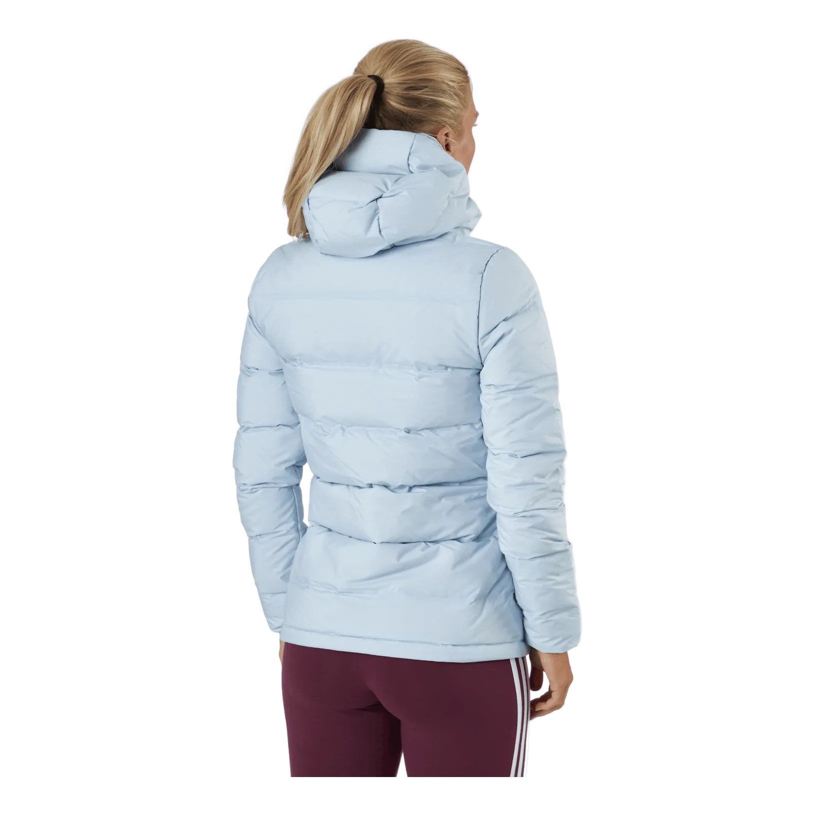Adidas Women Helionic Down Hooded Jacket Halo Blue