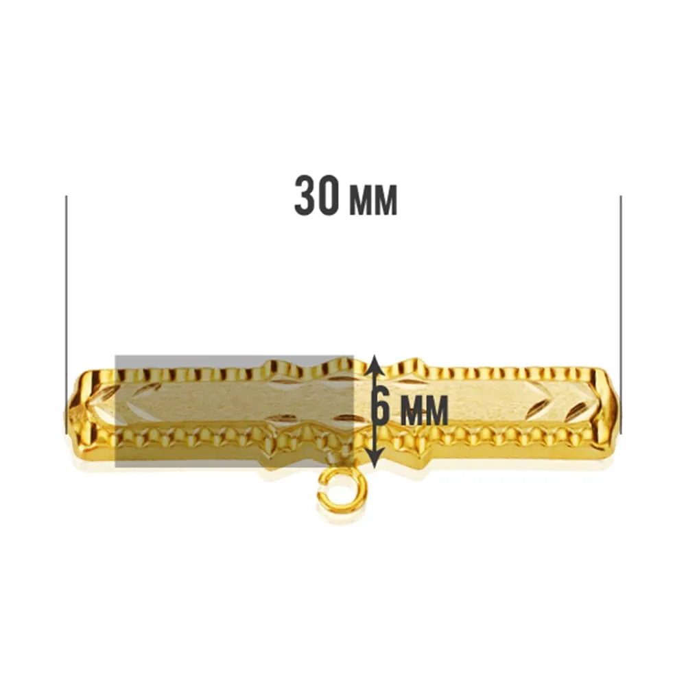 Alfiler Bebé Oro 30 x 6 mm.