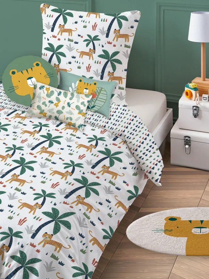 ALFOMBRA REDONDA ESTAMPADO 'TIGRE'  BEIGE