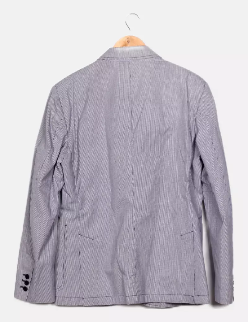 Benetton Blazer bicolor estampado cuadros