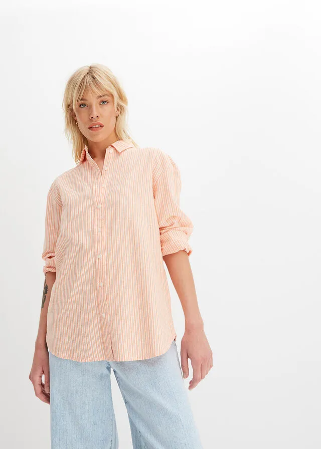 BLUSA NARANJA CáLIDOBLANCO LANA CON RAYAS