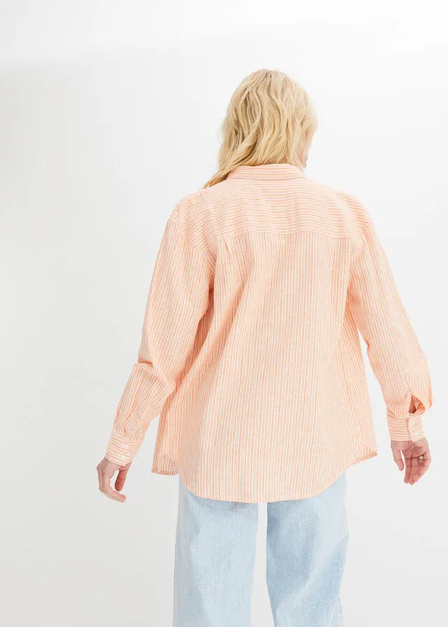 BLUSA NARANJA CáLIDOBLANCO LANA CON RAYAS