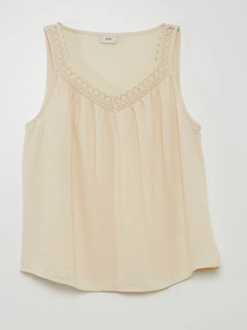 BLUSA SIN MANGAS 'JDY'  BEIGE