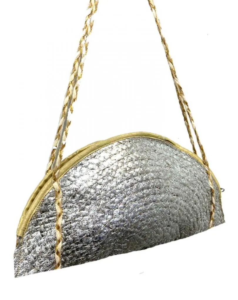 BOLSO DE RAFIA PLATEA DODISEÑO ABANICO CON CONCHAS PARA VERANO