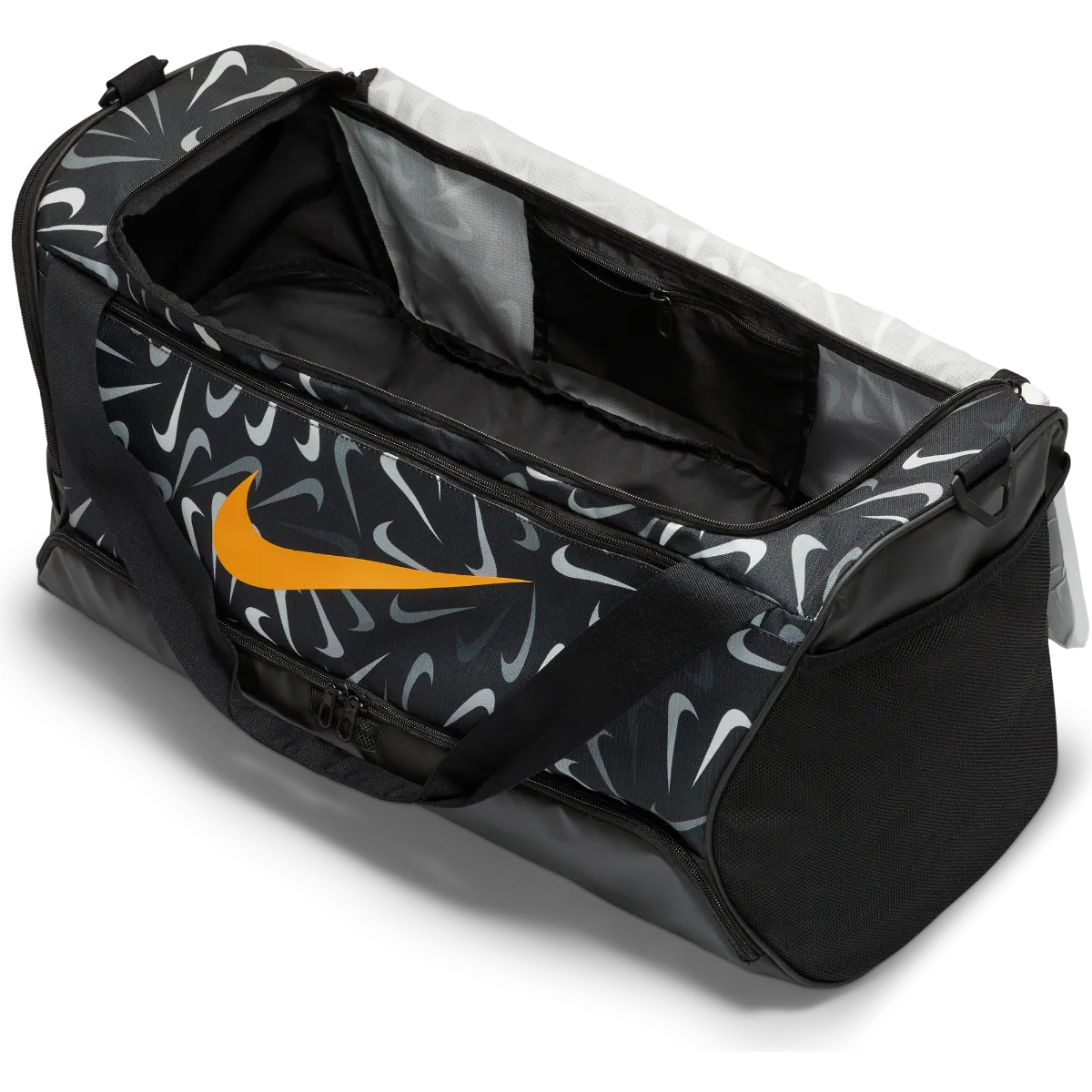 Bolso Entrenamiento Nike Brasilia 9.5 Negro/Blanco/Naranjo