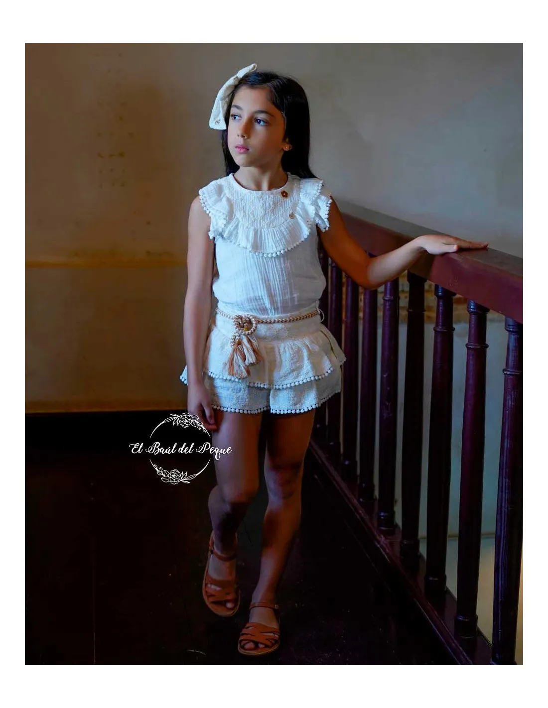 Bombacho y Blusa Niña Noma Fernández Colección Ambar Ceremonia