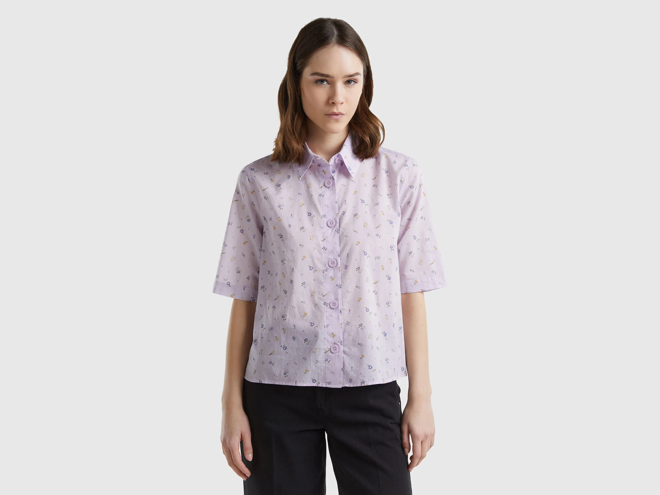 Camisa estampada de manga corta