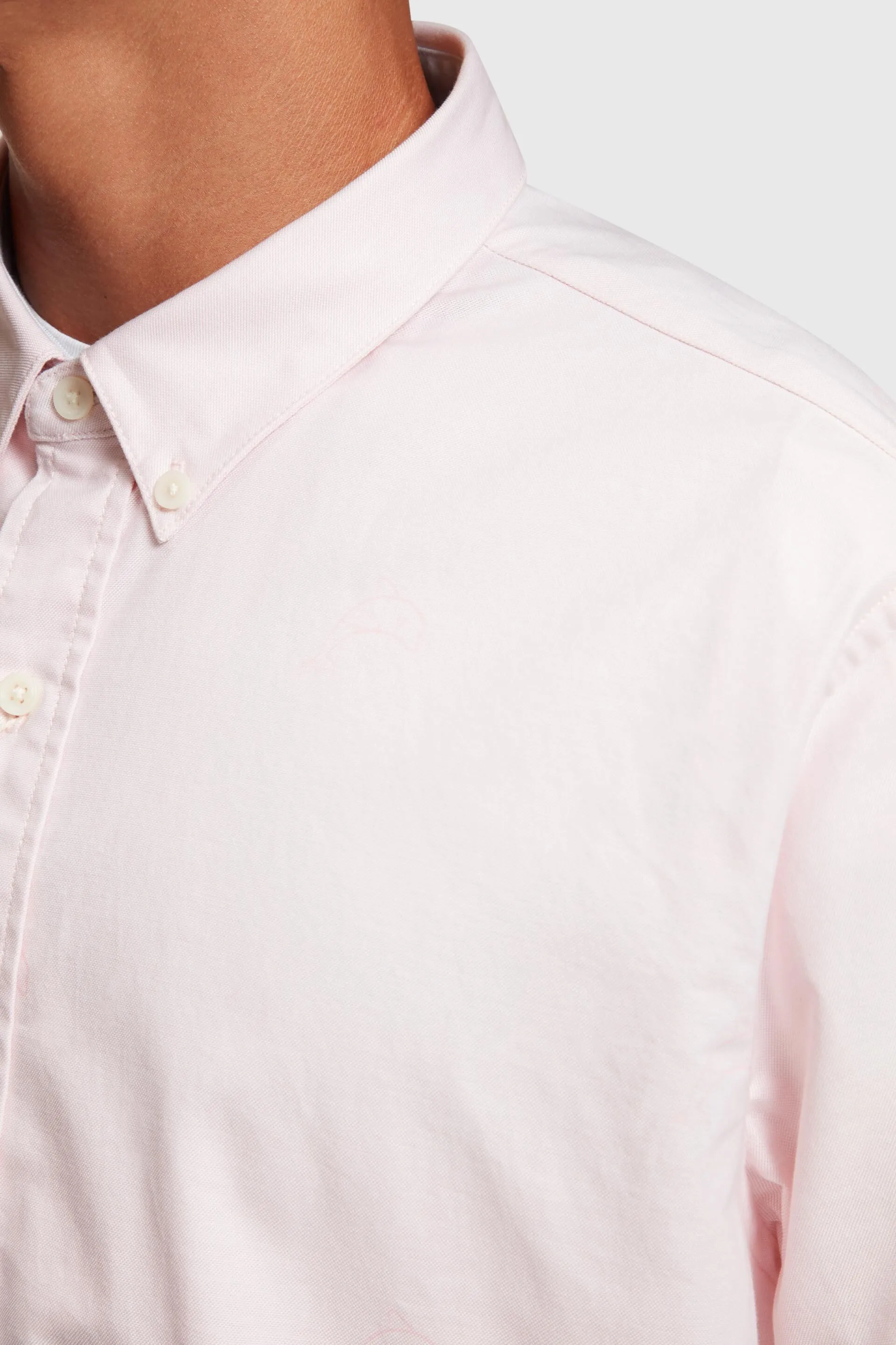 Camisa Oxford de corte holgado con estampado allover