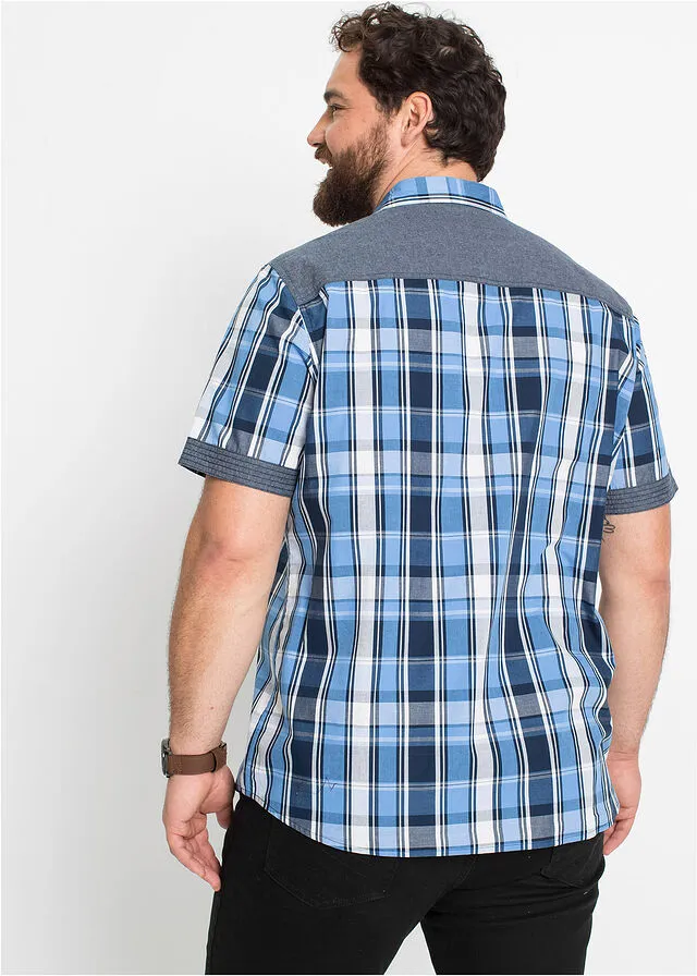 Camisa Western de cuadros Azul oscuro de cuadros