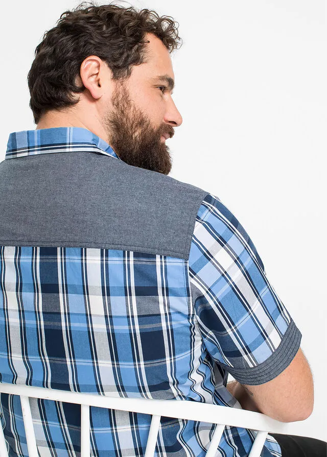 Camisa Western de cuadros Azul oscuro de cuadros