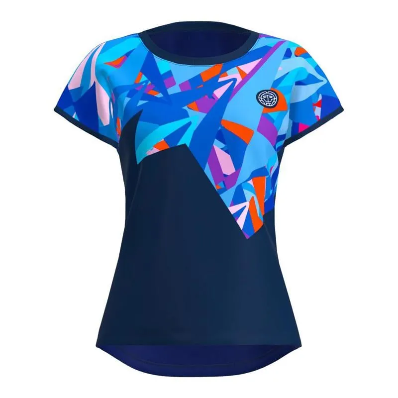Camiseta Bidi Badu Spike Capsleeve Azul Oscuro Mujer | BIDI BADU