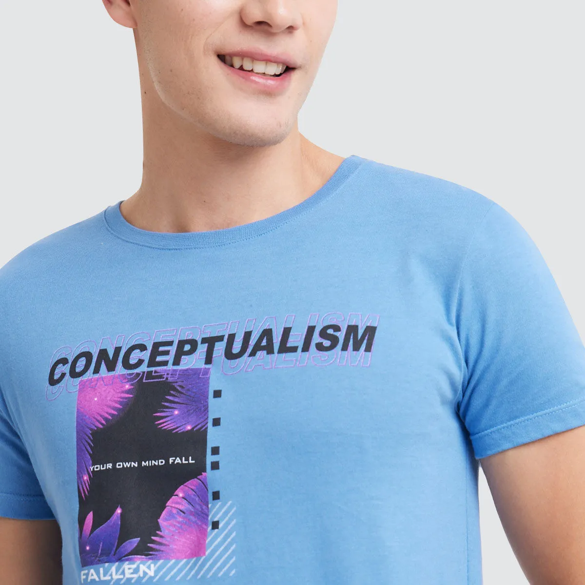 Camiseta Cuello Redondo Con Estampado Para Hombre
