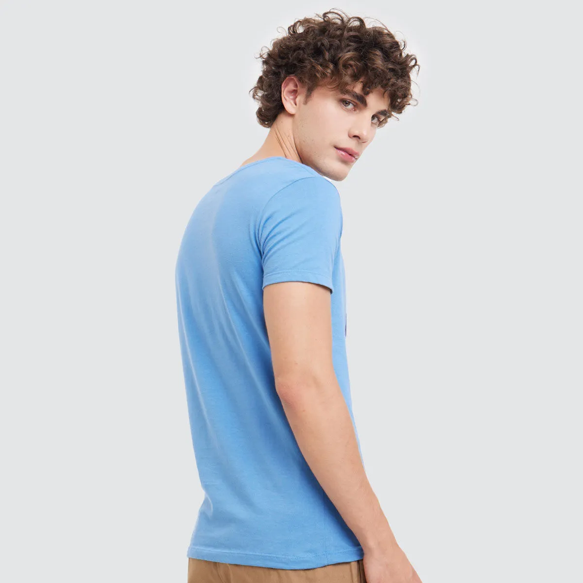 Camiseta Cuello Redondo Con Estampado Para Hombre
