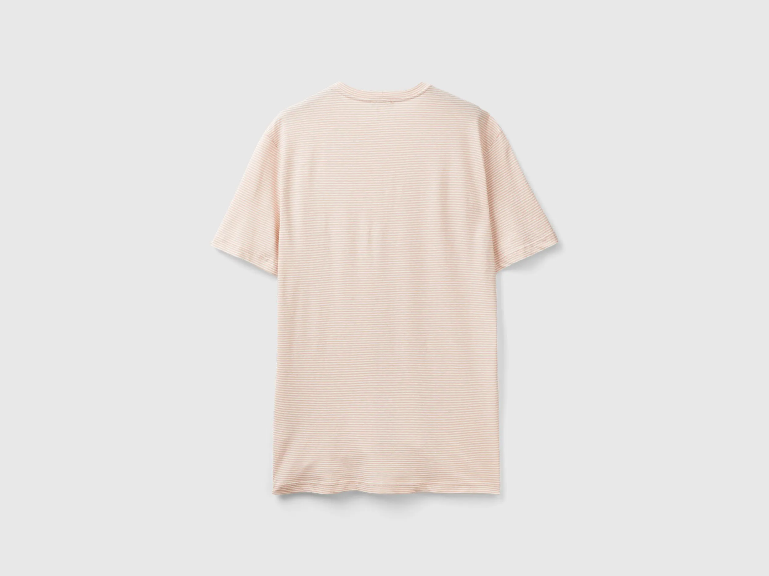 Camiseta de rayas de lino mixto