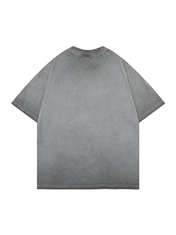 Camiseta extragrande de manga corta con estampado abstracto de estrellas
