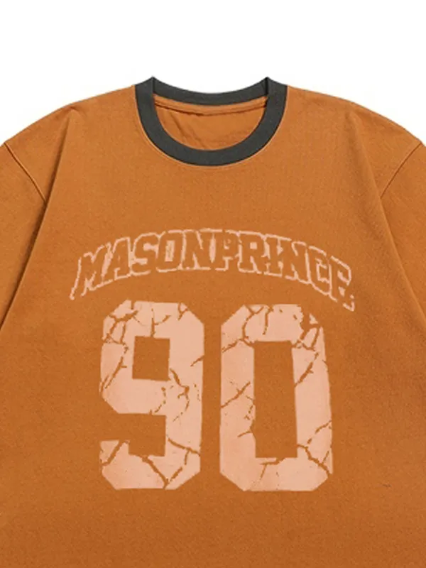 Camiseta extragrande de manga corta con estampado digital Street para hombre