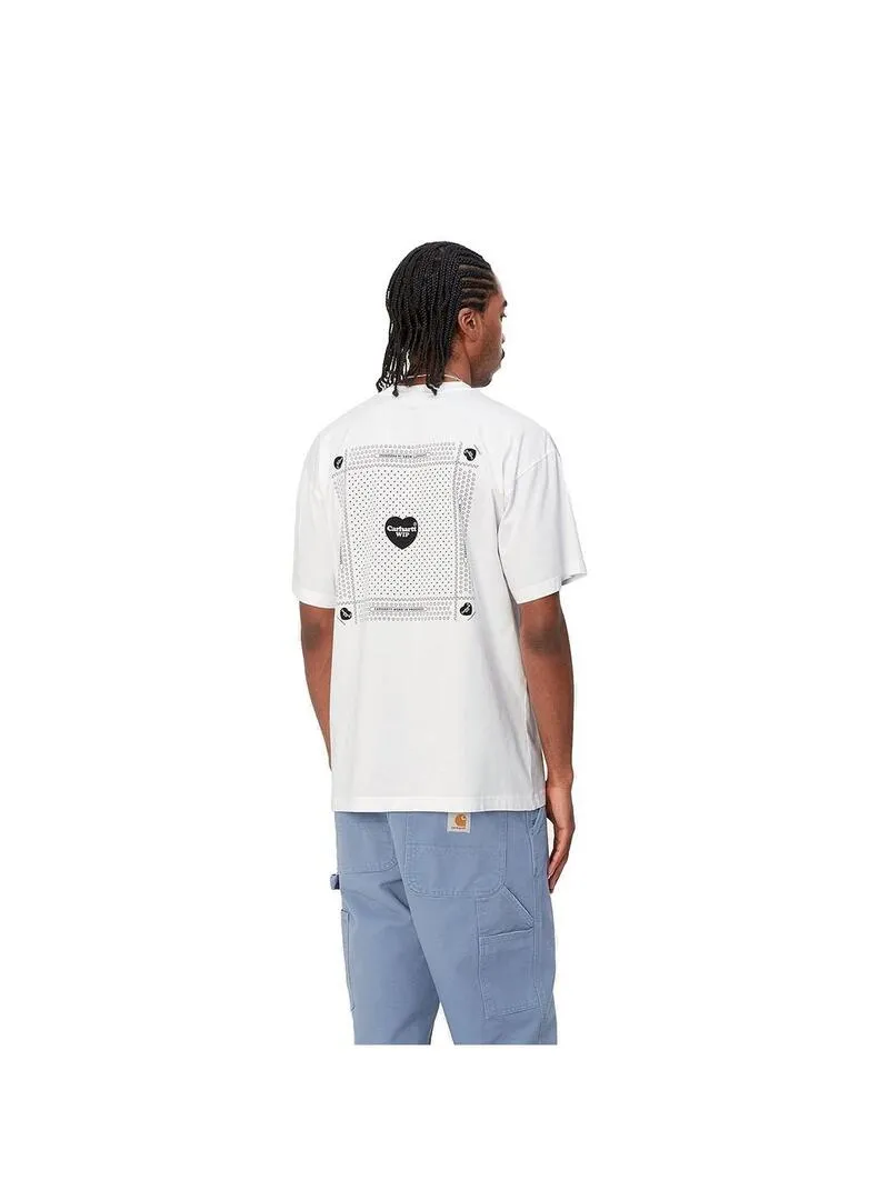 Camiseta Hombre Carhartt WIP Heart Bandana Blanca