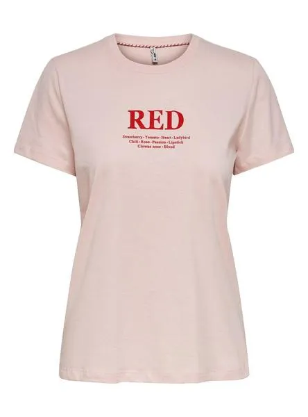 camiseta only lava rosa para mujer