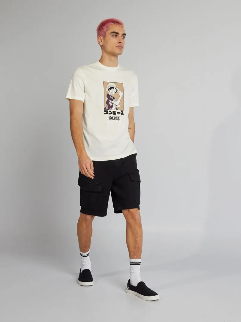 CAMISETA 'ONE PIECE'  BLANCO