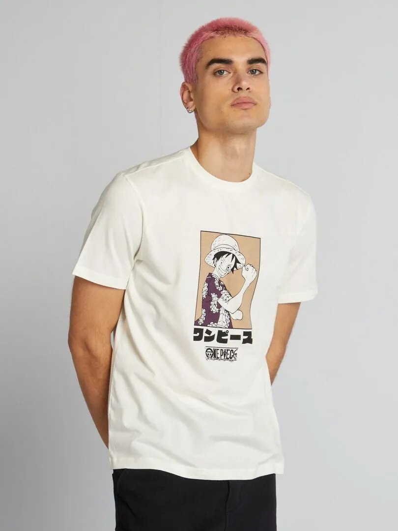 CAMISETA 'ONE PIECE'  BLANCO
