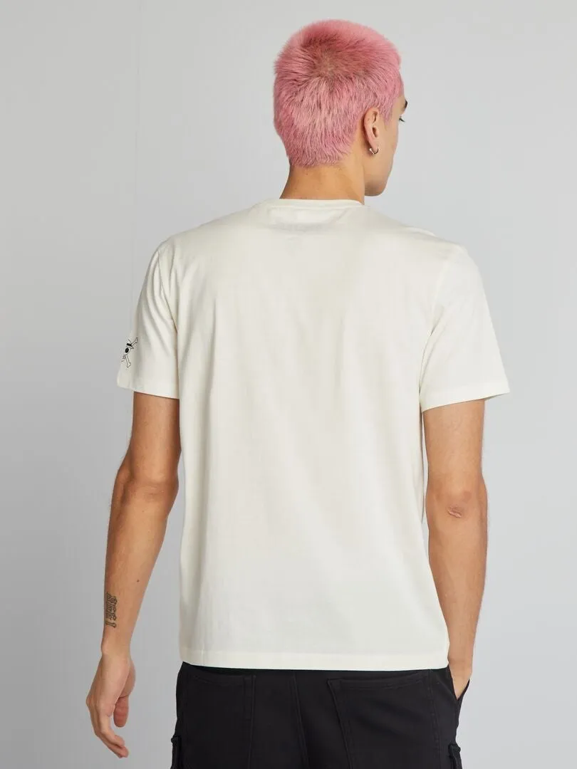 CAMISETA 'ONE PIECE'  BLANCO