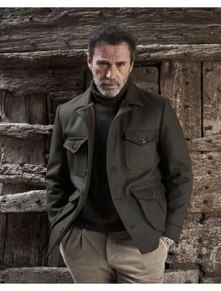 CAPALBIO Capalbio Field Jacket Lana Verde Bosco