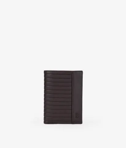 Cartera piel marrón sin portamonedas