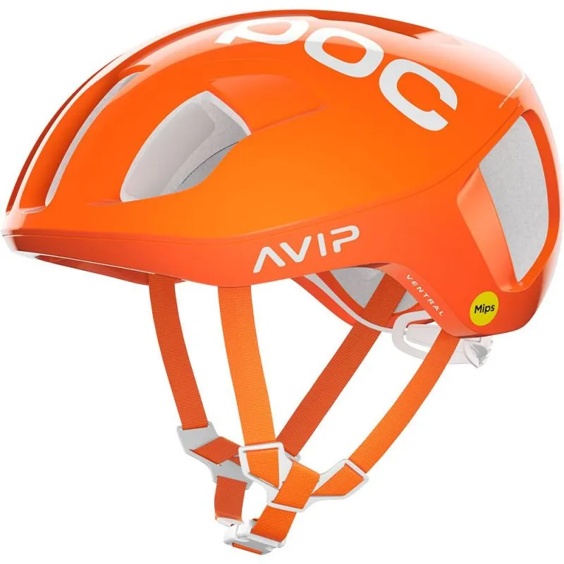 Casco de bicicleta Poc Bike Ventral MIPS (Naranja fluorescente AVIP)