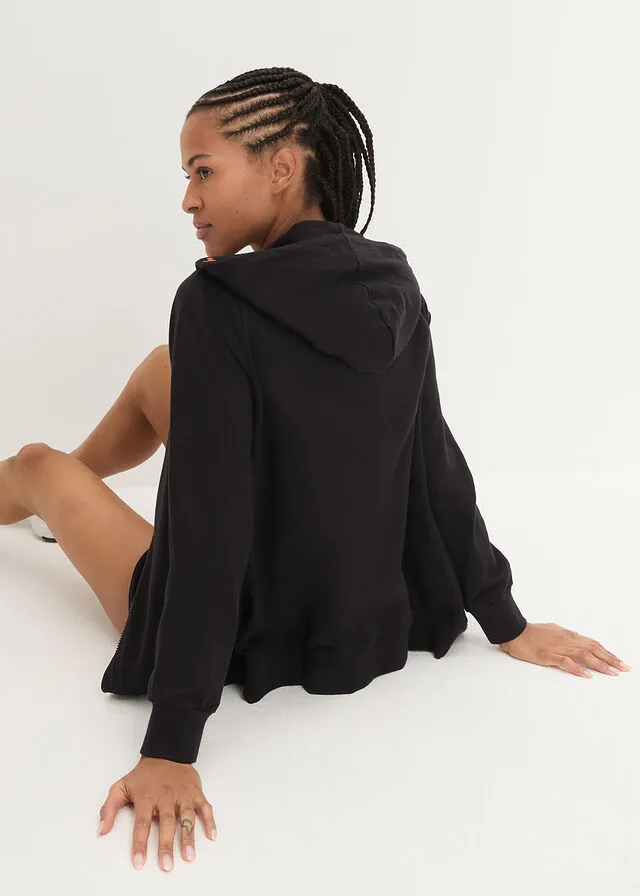 Chaqueta de chándal con capucha Negro estampado