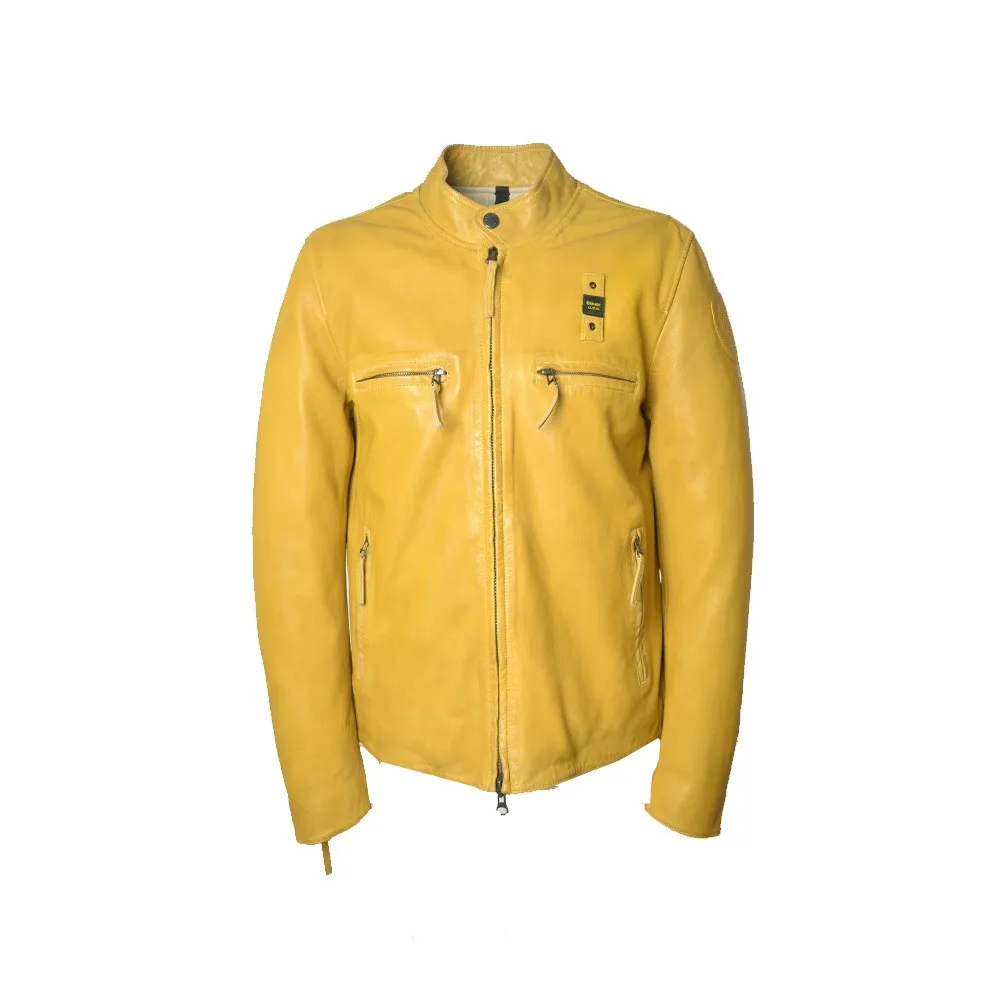 Chaqueta de Piel Blauer WBLUL01100 Color Mostaza