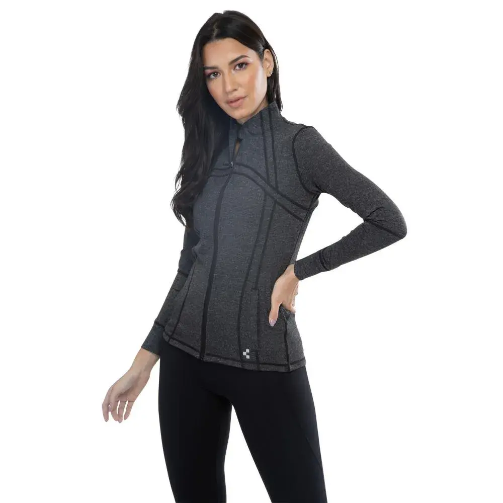 Chaqueta deportiva con cierre y sin capucha