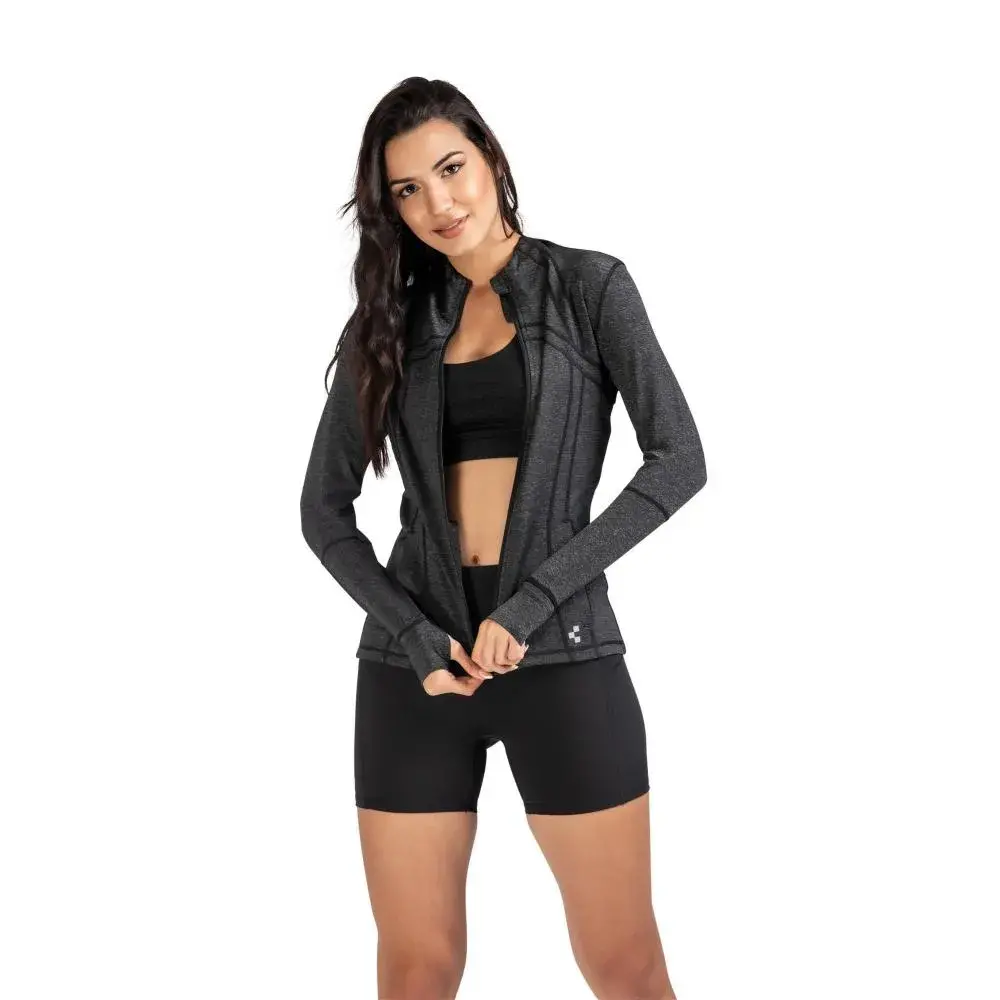 Chaqueta deportiva con cierre y sin capucha