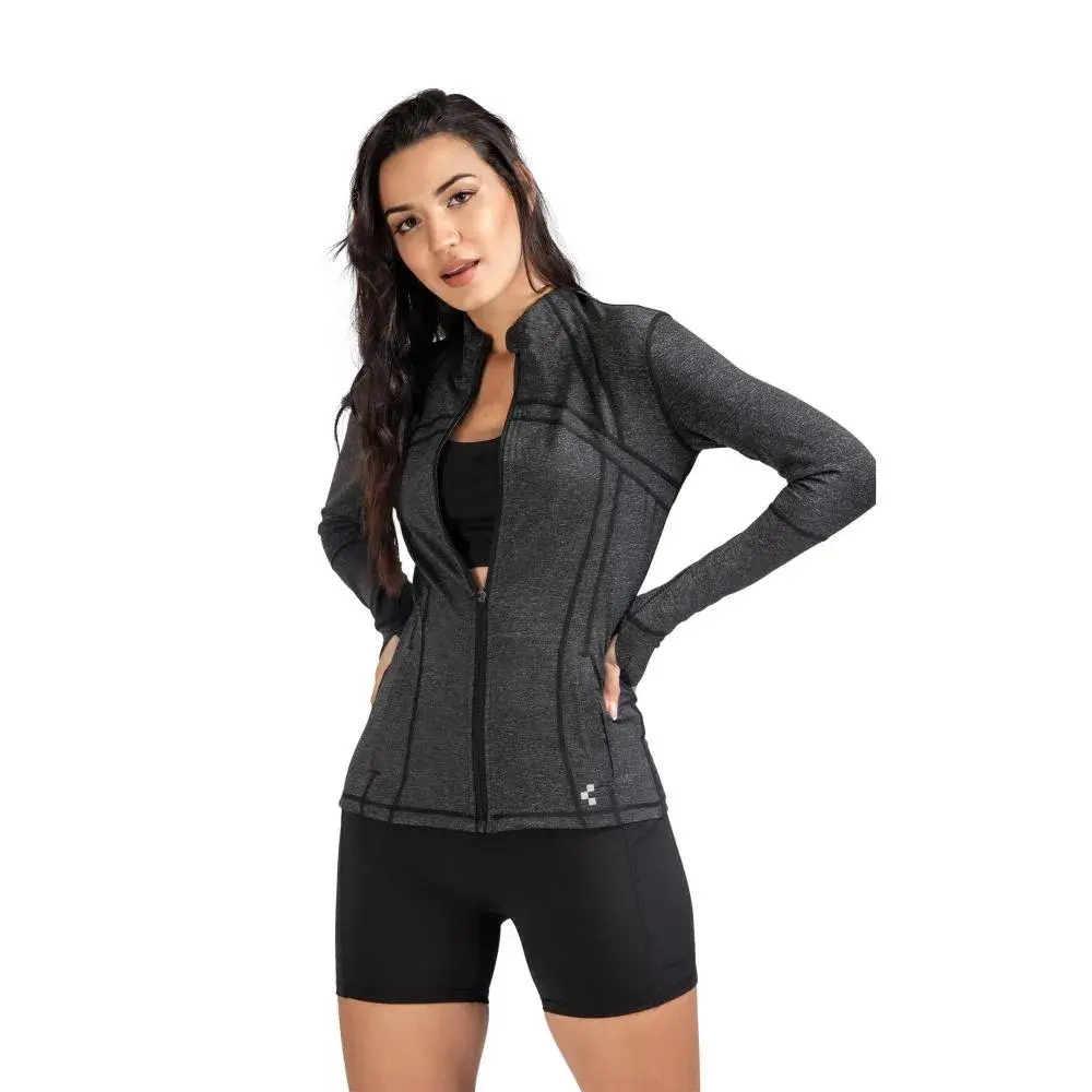 Chaqueta deportiva con cierre y sin capucha