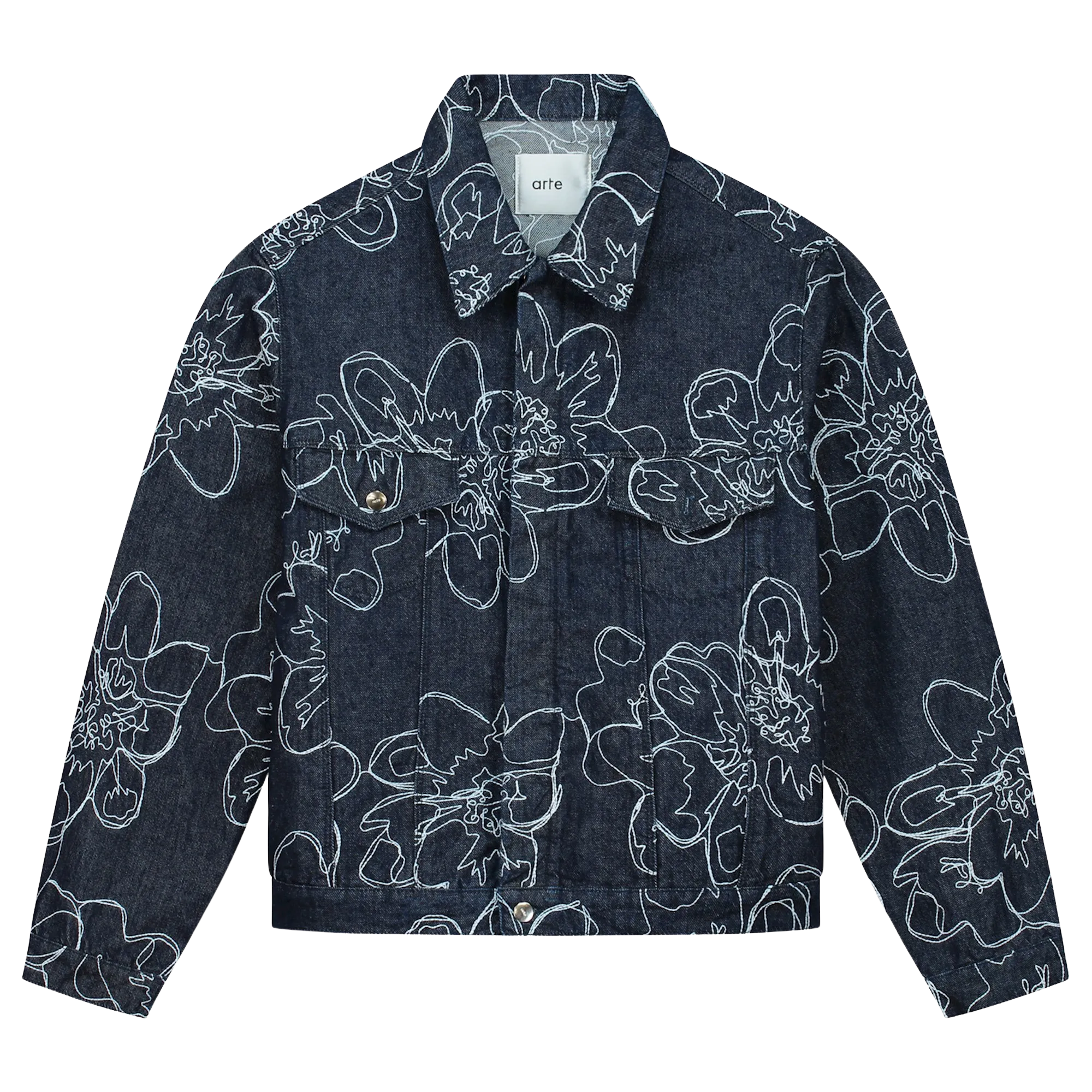 Chaqueta Flower Stitch Denim