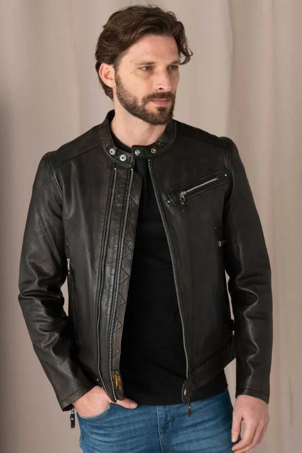 Chaqueta Hombre Daytona Seney Kanwal Veg Black / Cognac