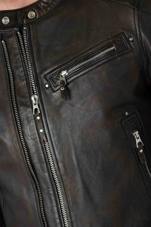 Chaqueta Hombre Daytona Seney Kanwal Veg Black / Cognac