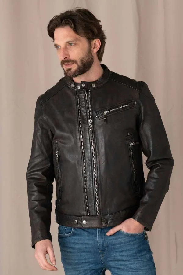 Chaqueta Hombre Daytona Seney Kanwal Veg Black / Cognac