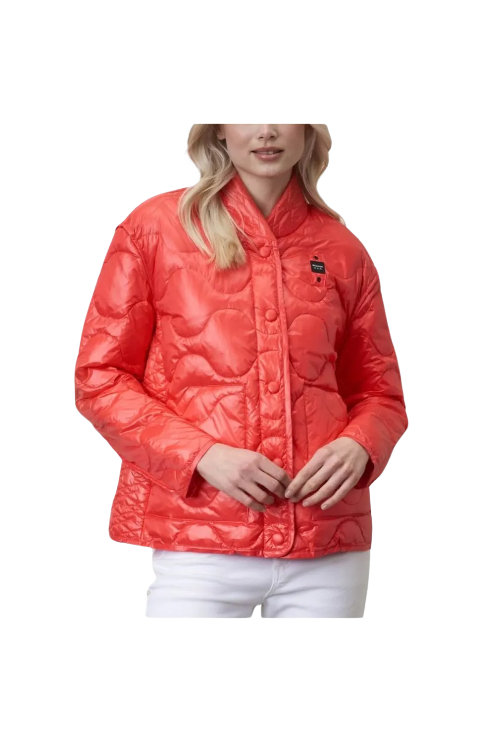 Chaqueta penelope Coral Con Acolchado Ondulado De Blauer