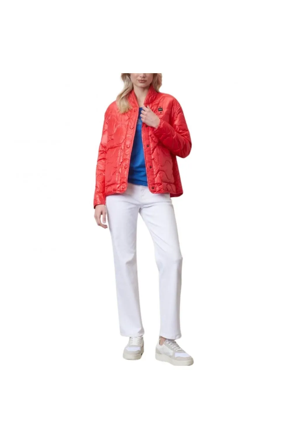 Chaqueta penelope Coral Con Acolchado Ondulado De Blauer