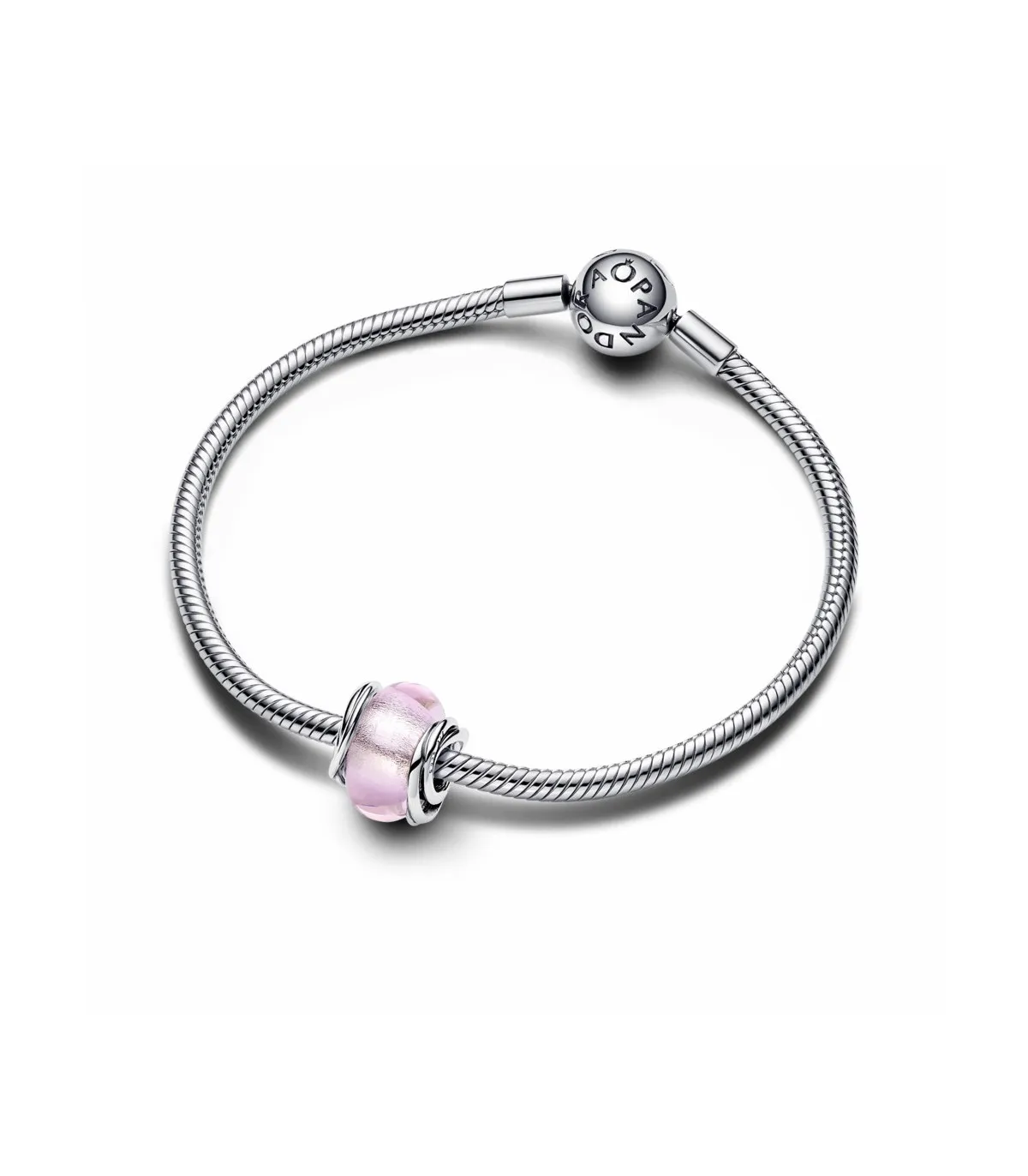 CHARM PANDORA DE CRISTAL DE MURANO ROSA RODEADO  793241C00