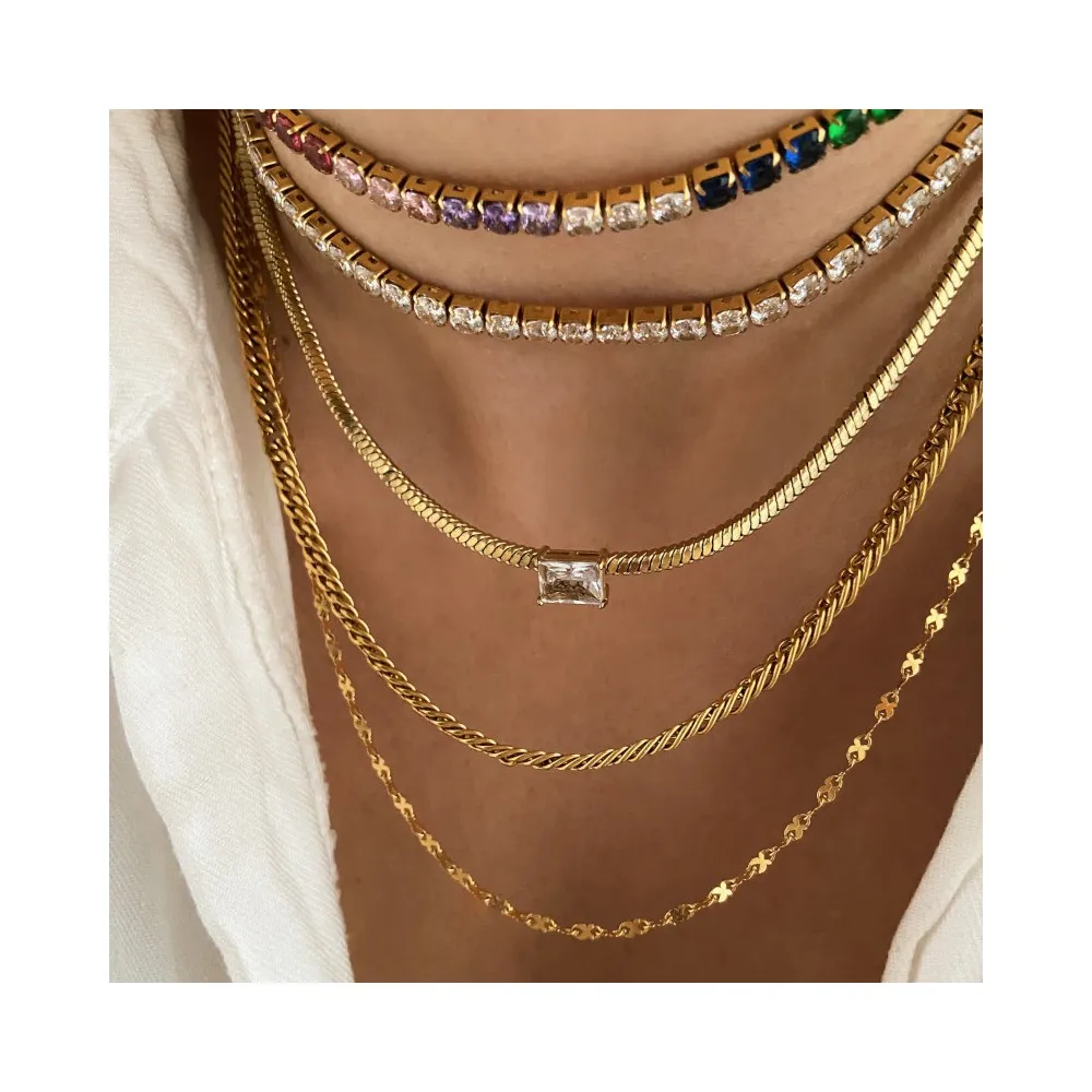 Choker Tenesis Blanco Oro