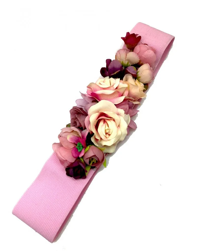 CINTURONES PARA MUJER EN ROSA CON FLORES, IDEAL PARA TU VESTIDO DE BODA
