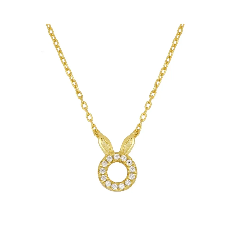 Collar Bunny Circle Circonitas Oro
