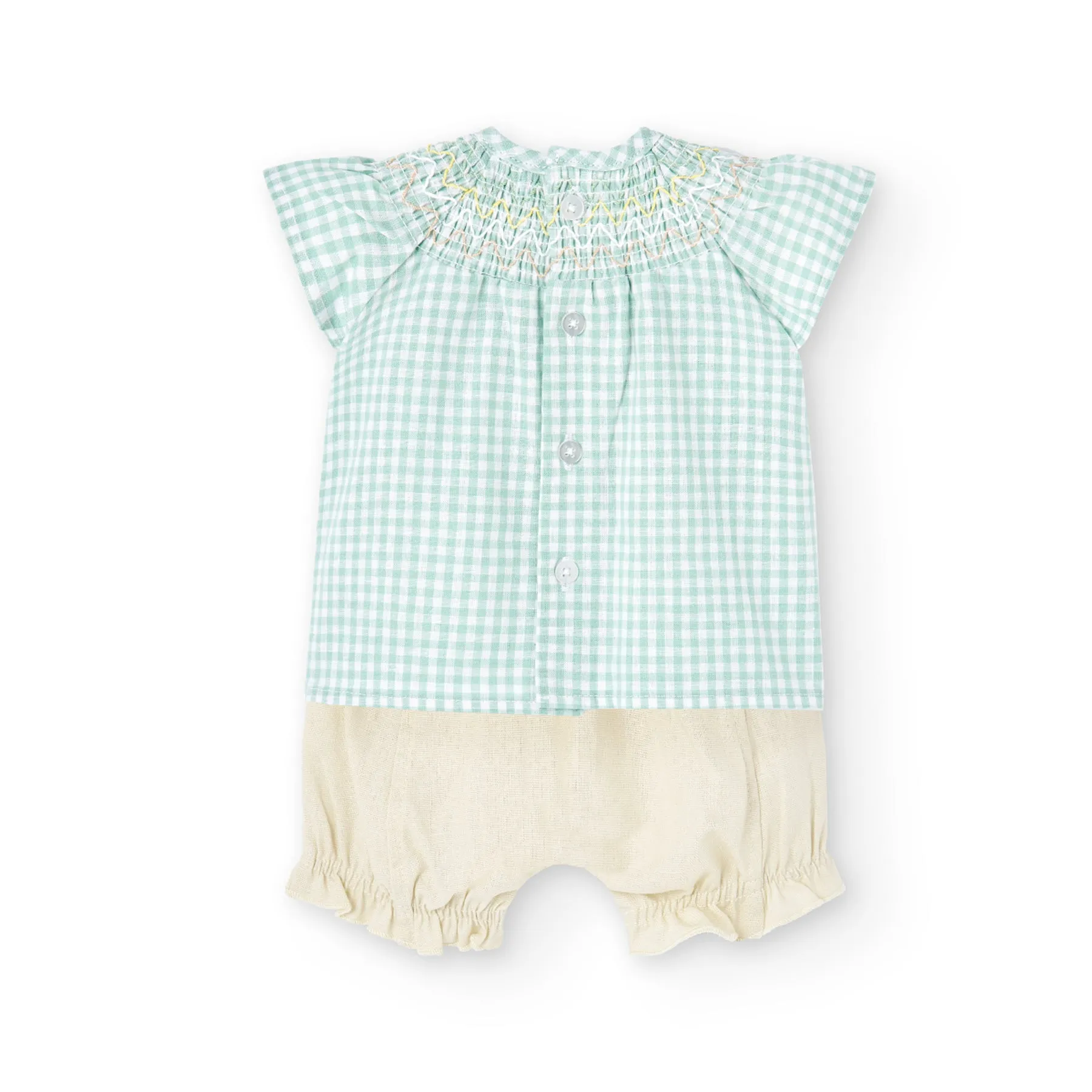 Conjunto Para Bebé Estampado Cuadros Niña BOBOLI